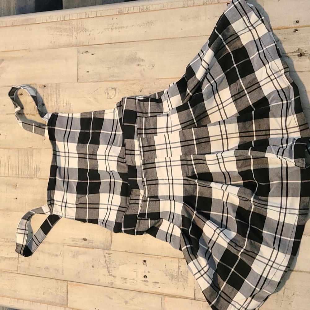 Plaid Overall Skirt